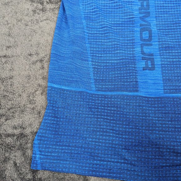 Under Armour Shirt Men Small Blue Lightweight Vanish Tee Short Sleeve Pullover - Picture 14 of 16